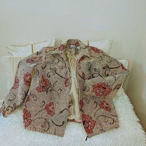 Vintage alfred dunner women's tapestry jacket